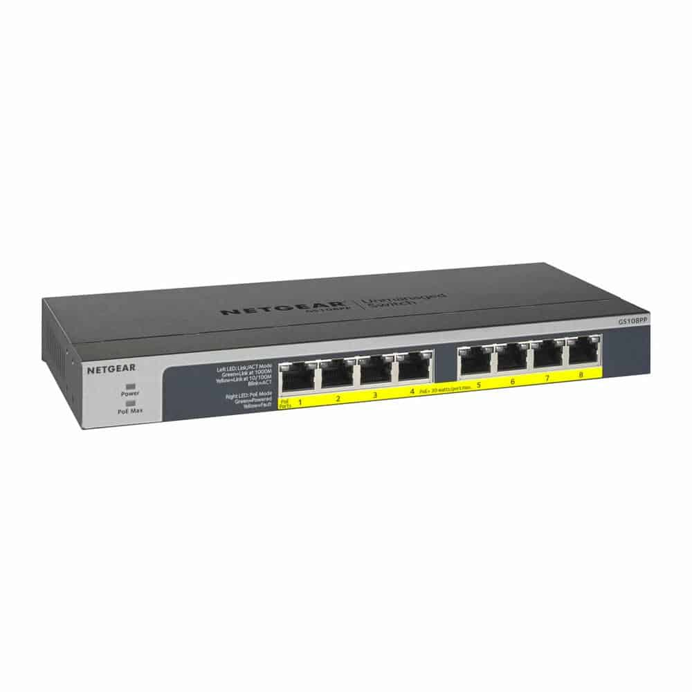 (image for) Netgear 8 Port PoE/PoE+ Gigabit Unmanaged Swch